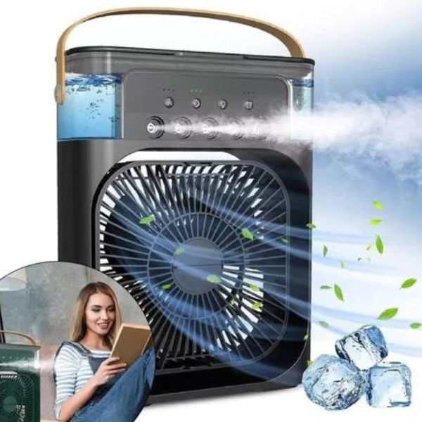 Ventilador Portátil Mini Ar Condicionado Umidificador