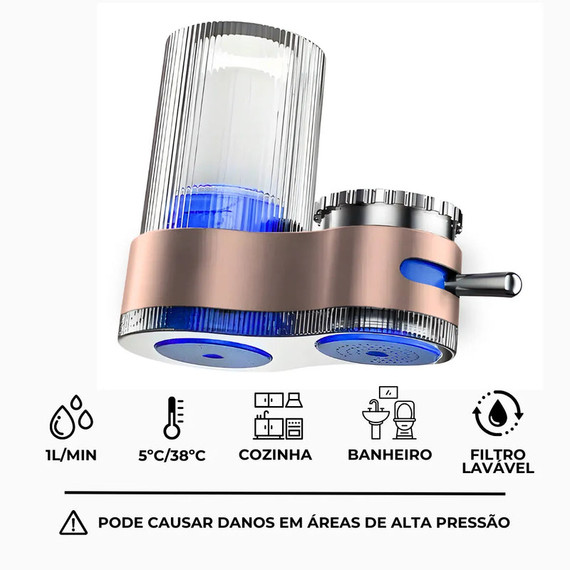 Purificador de Água 2 Filtros Lavável e Removível