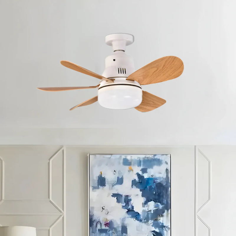 Luminária Ventilador Teto Controle Remoto 5 Pétalas