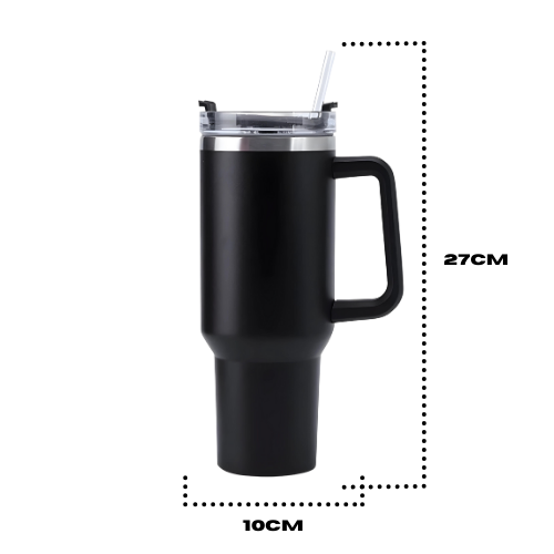 Copo Térmico Grande 1200 Ml Canudo Parede Dupla Cor Azul Cla